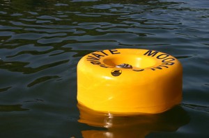 Yellow soft mooring buoy